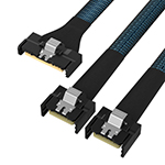 Gen5 MCIO 8X 转 2MCIO 4X 效劳器数据线 Gen5 Mcio 8X转接线